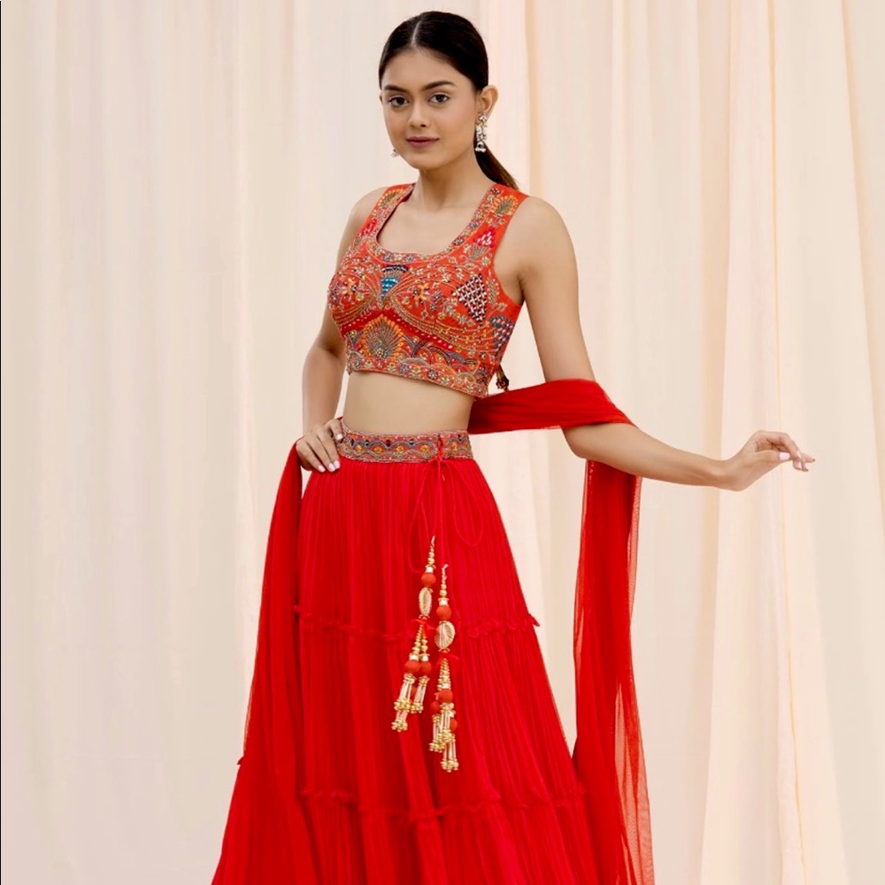 Beaded Lehenga Choli with dupatta - never worn!